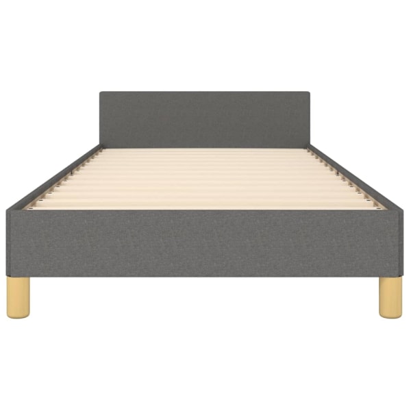 Struttura letto senza materasso tessuto grigio scuro 90x200 cm