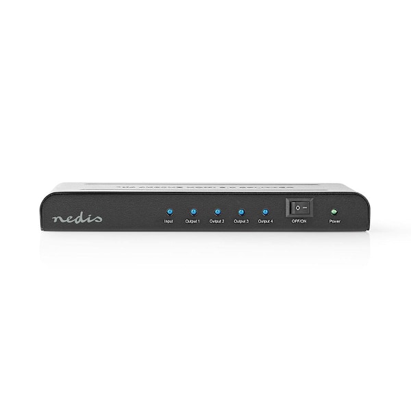 HDMI ™ Splitter | 4-Port port(s) | HDMI™ Input | 4x HDMI™ Output | 4K@60Hz | 18 Gbps | Metal | Antracit