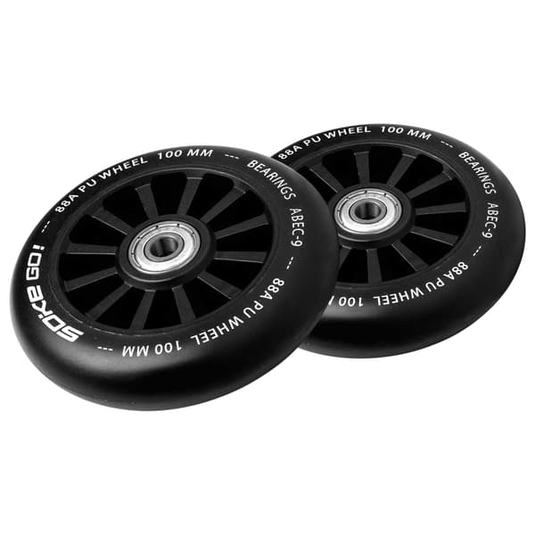 Mustat pyörät skootterille 100 mm - 2 kpl