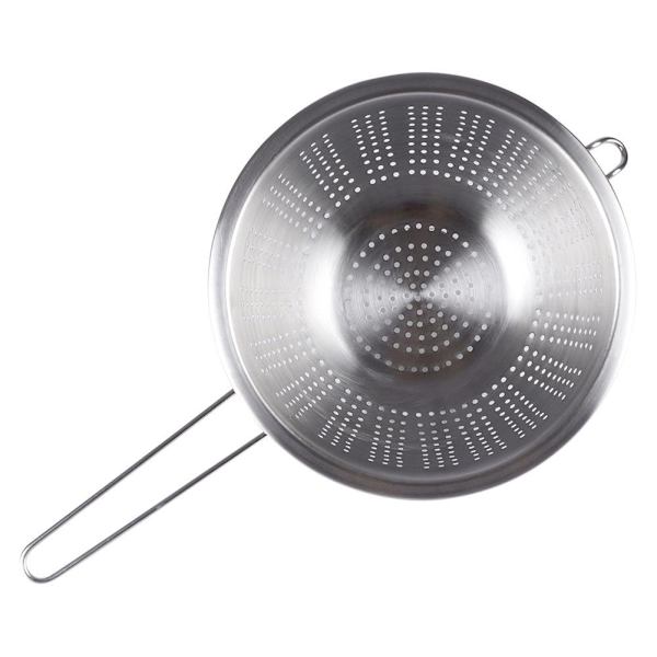 Pyöreä keittiösiivilä 21 cm - Ruostumaton teräs, kahva, monipuolinen