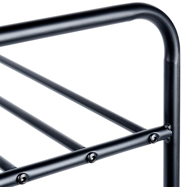 Skohylde metal sort 3-plan 63x28x60 cm