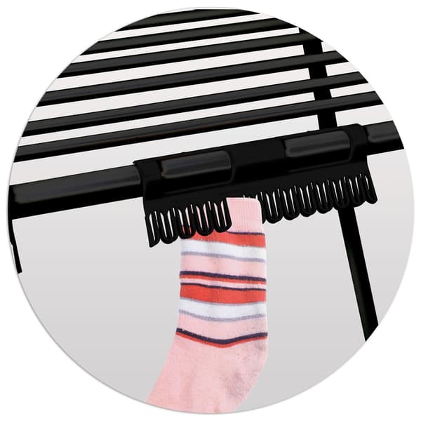 Sokkeholdere til tørretumblere, 2 stk., sorte, holdbar plastik