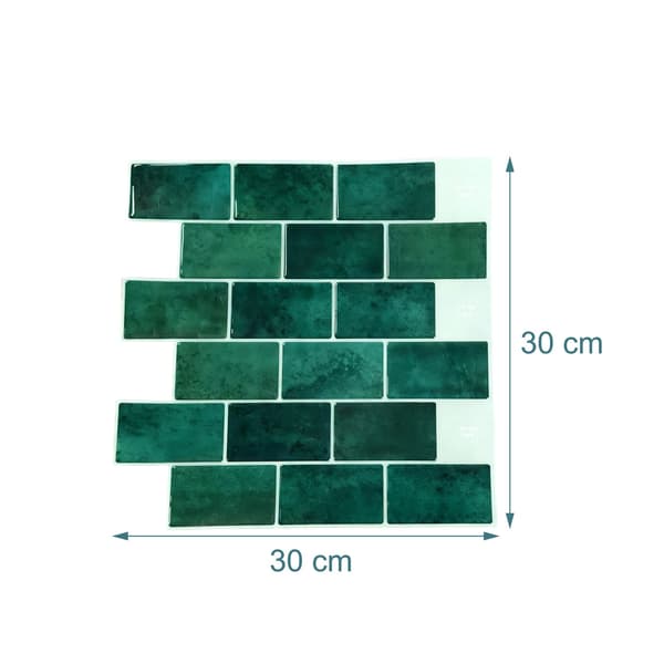 Selvklæbende 3D-vægfliser, 30x30 cm, Metro Design