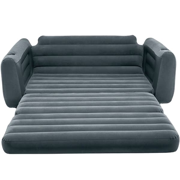 Soffa 2i1 sammetsmadrass + INTEX pump 66552-66640