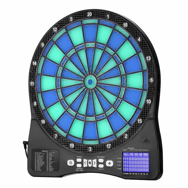 Elektronisk dartskive med LED, 48 spil, LCD, 8 spillere