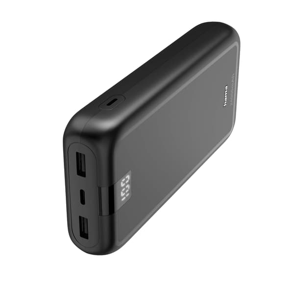 HAMA Powerbank 24000mAh 2xUSB-A+1xUSB-C antrasiitti