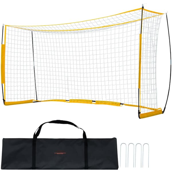 Bærbart fodboldmål 3,6x1,8 m, stål-glasfiber, taske