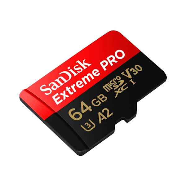 SanDisk Extreme Pro - Flash-hukommelseskort (microSDXC til SD-adapter inkluderet) - 64 GB
