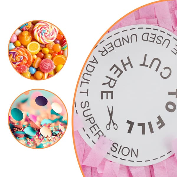 Champagneflask-piñataset – Pinne och mask ingår