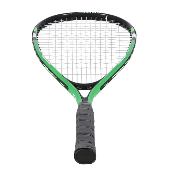 Crossminton-setti, jossa 2 mailaa, sulkapallot, vihreä kansi