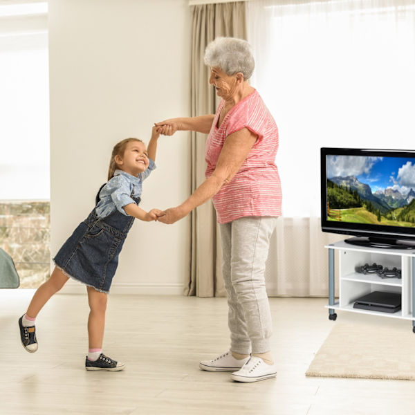 TV-pöytä pyörillä ja 2 lokeroa