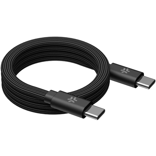 USB-C til USB-C kabel 60W, magnetisk flettet flad 2m