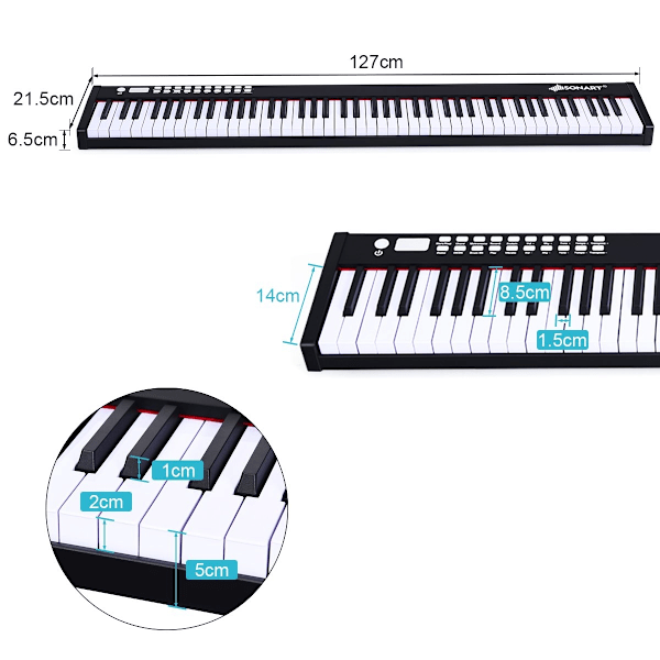 88-tangenters digitalpiano keyboard elektronisk piano keyboard väska