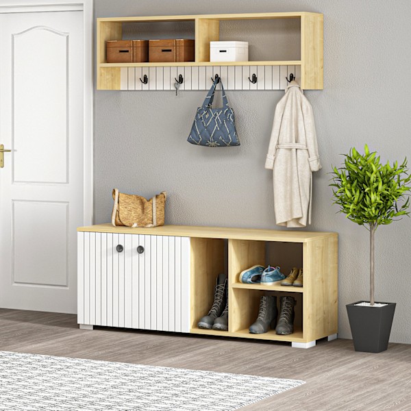 Hall Stand Sarandon - Sapphire, White