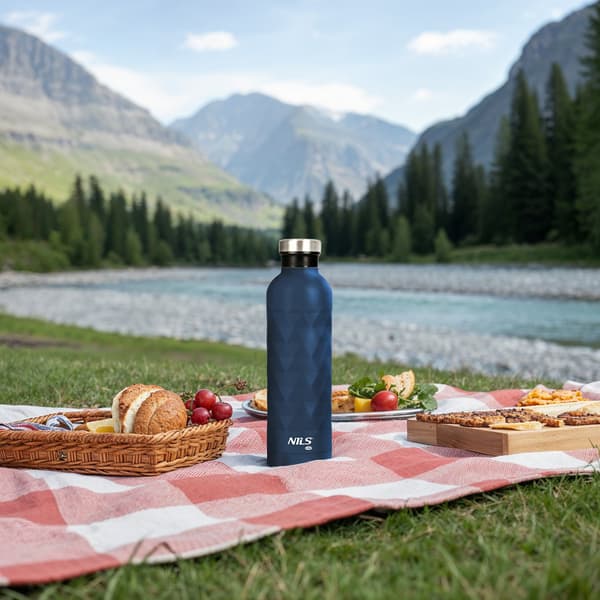 Turistvattenflaska, 750 ml, blå