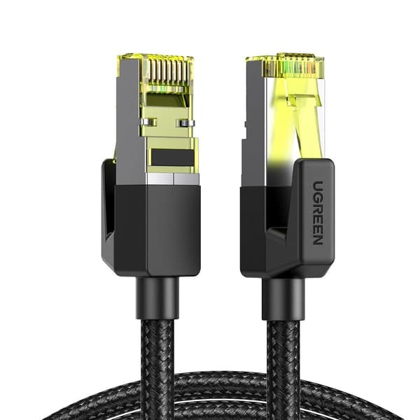 Ugreen Ethernet RJ45 Cat 7 Kabel, 10Gbps, 2m - Sort