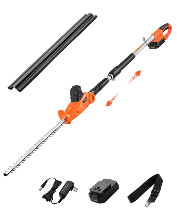 Sladdlös häcksax, 20V, 20-tums blad, utdragbar