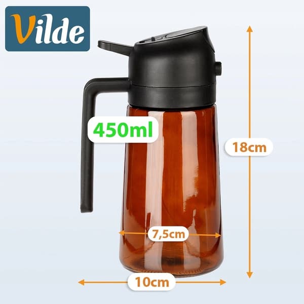 Glasolie- og eddikespray, 450 ml, brun