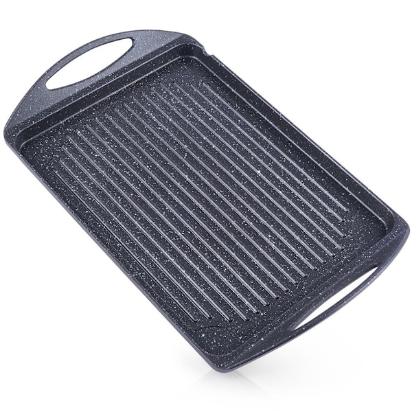 Grillplade i aluminium med non-stick granitbelægning