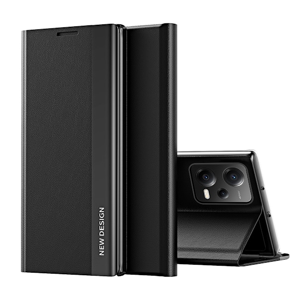 Kotelon kansi läpällä ja teline Xiaomi Redmi Note 12 5G / Poco X5 5G Sleep Case Pro mustalle
