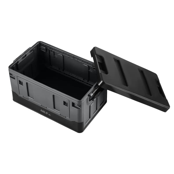 Hopfällbar transportlåda 38L, gråsvart, PP-material