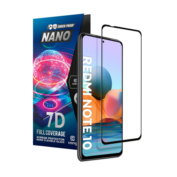 Crong 7D Nano fleksibelt glas – fulddækkende hybrid skærmbeskytter 9H Xiaomi Redmi Note 10 5G