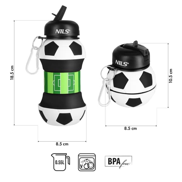 Silikone Folde Cup 550ml – Fodbold Design