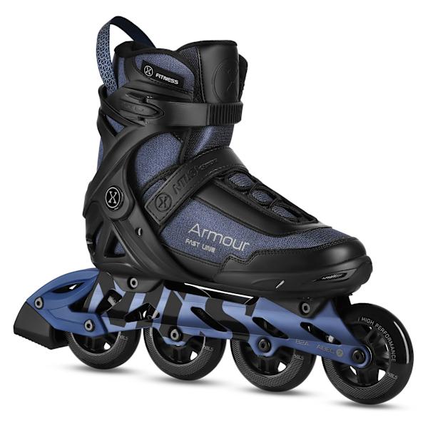 Inlinerskøjter, størrelse 45, mørkeblå, 90 mm ABEC-7