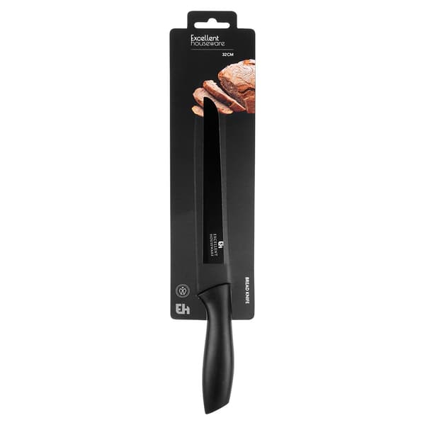 Brödkniv stål svart 32 cm