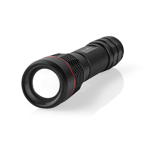 LED lygte | Batteri | 3.7 V DC | 10 W | Indbygget Lithium-Ion | Batterier medfølger | Opladningsbar | Nominel lysstrøm: 1000 lm | Lysområde: 200 m | S Sort