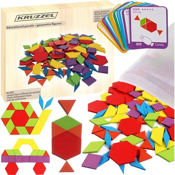 Pedagogiskt pussel - geometriska figurer
