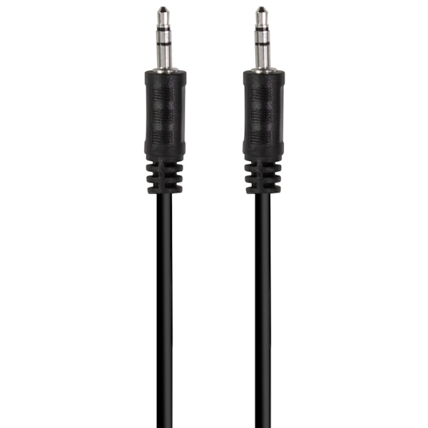 3,5 mm han-til-han stereolydkabel, 0,2 m, sort