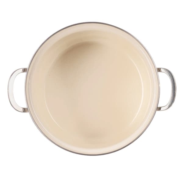 Emaljerad stålkruka, krämfärgad, 2 l, 18 cm diameter