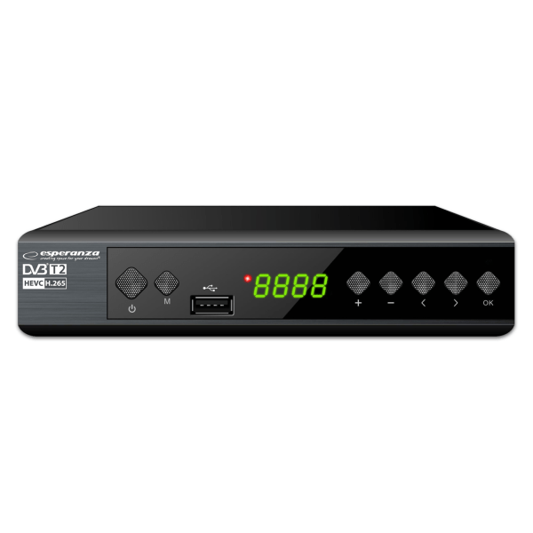 Esperanza Dvb-T2 H.265/Hevc digital marksänd tv-mottagare Ev111P