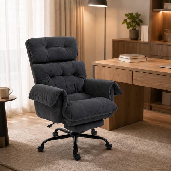 Ergonomisk kontorsstol med justerbar lutning, mörkgrå
