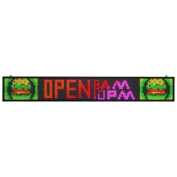 Programmerbar LED-skylt i fullfärg 52x8 tum, Bluetooth