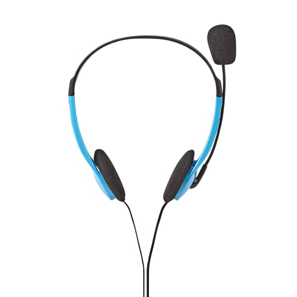 PC headset | On-Ear | Stereo | 2x 3.5 mm | Vikbara Mikrofon | Blå