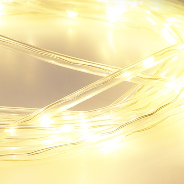 Ljusslinga 7,5m, 100 LED, transparent kabel, inne/ute