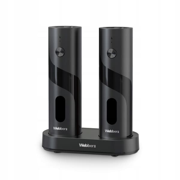 Elektrisk salt- och pepparkvarn, USB-laddningsbar, 2-pack