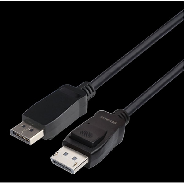 DELTACO DisplayPort-kaapeli, 3m, 8K, DP 1.4, DSC 1.2, LSZH - musta