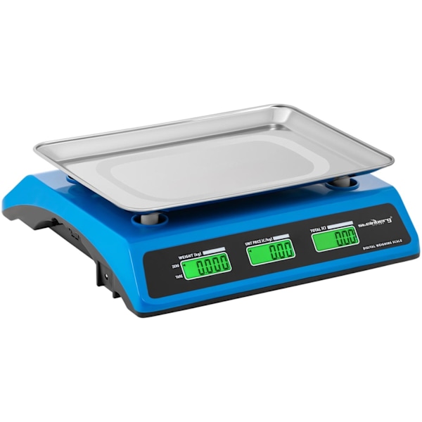 LCD checkskala 34 x 24 cm 40 kg / 2 g blå
