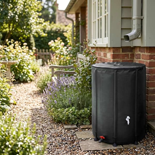 250L foldbar vandtank – sort, PVC, lynlåslåg
