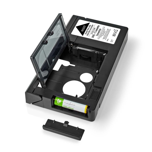 VHS Omvandlare | Omvandling: VHS-C till VHS | Plug and play | Svart