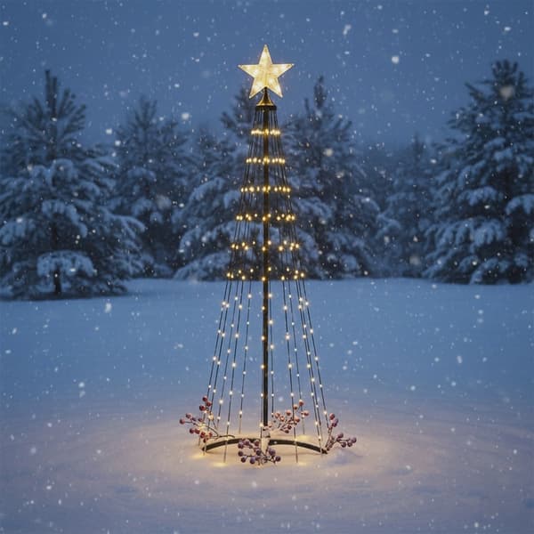 LED juletræ med stjerne, 150 cm, udendørs brug