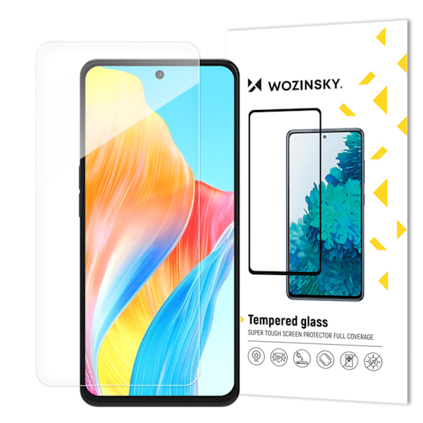 Kestävä karkaistu lasi litteälle näytölle kehyksellä Oppo A98 5G mustalle