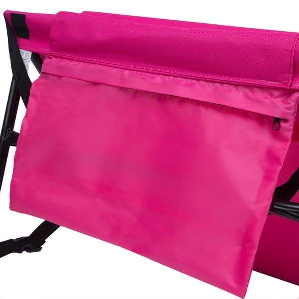 Strandmåtte med ryglæn, lyserød, 158x56cm, foldbar