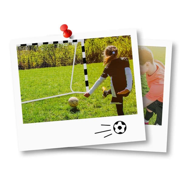 Fodboldmål 180 x 120 x 60 cm, sort/hvid, model NS-464