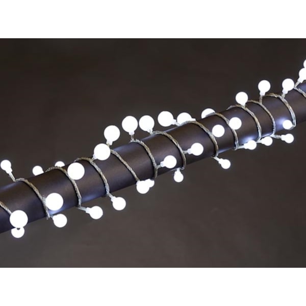 Aura Led - 6 M - 90 Valkoiset Korut - Läpinäkyvä lanka - Modulaattori - 24 V