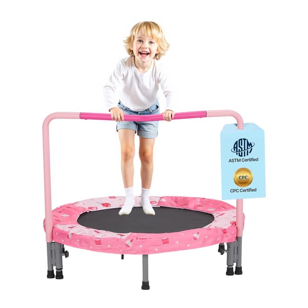 Børnetrampolin 36 tommer, foldbar med styr