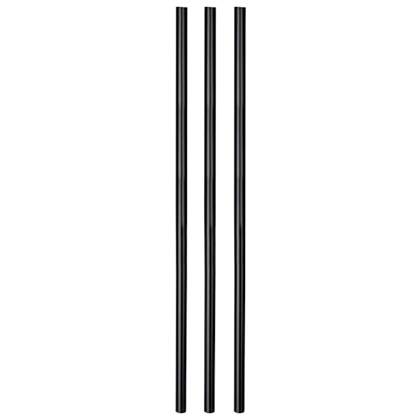 Återanvändbara Svarta Polypropylen Sugrör, 50-pack